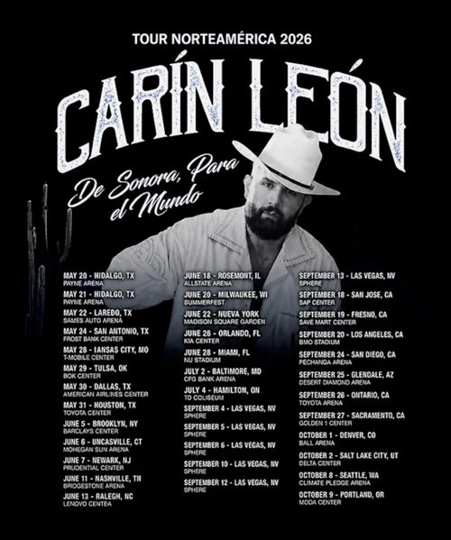 Carin Leon Tour t shirt